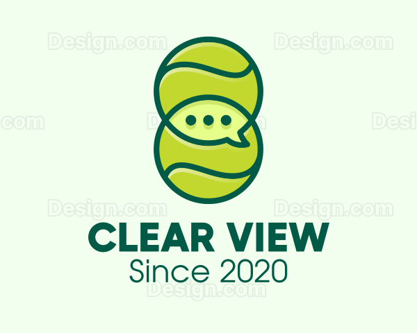 Green Tennis Ball Chat Logo