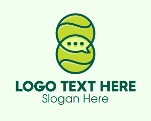 Green Tennis Ball Chat Logo