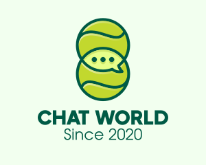 Green Tennis Ball Chat logo design