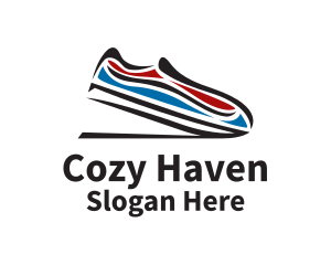 Sporty Running Shoe Logo