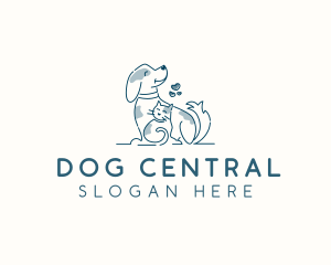 Cat Dog Animal logo design