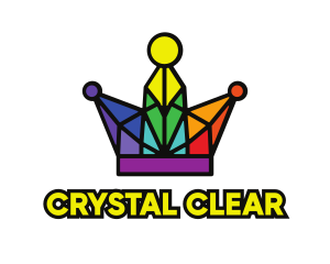 Modern Crystal Crown logo design