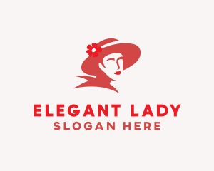 Beauty Lady Hat  logo design