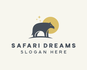 Tapir Wild Safari logo design