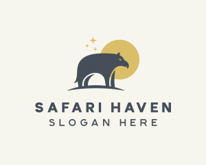 Tapir Wild Safari logo design