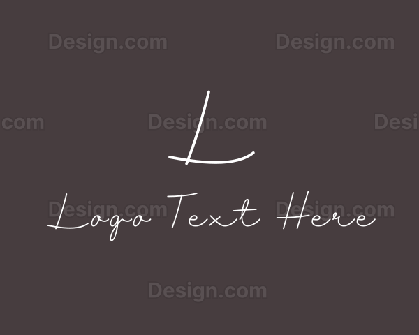 Handwritten Signature Fashion Tailoring Logo