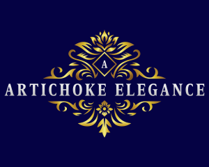 Elegant Floral Crest logo design