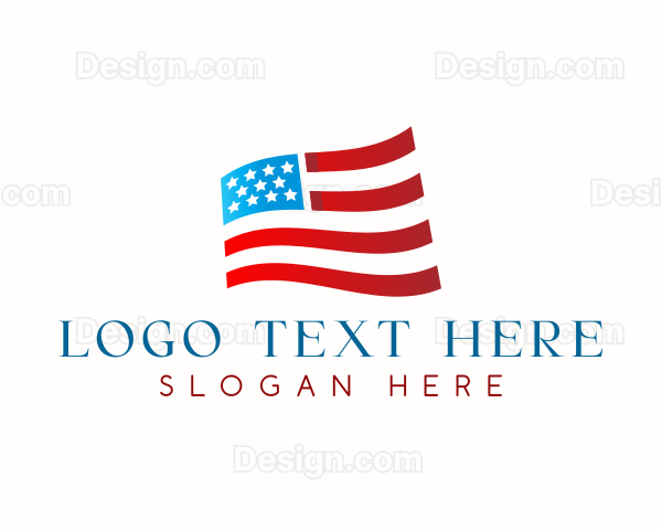 Patriotic American Flag Logo