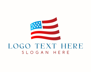 Patriotic American Flag logo