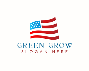 Patriotic American Flag Logo