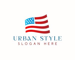 Patriotic American Flag Logo