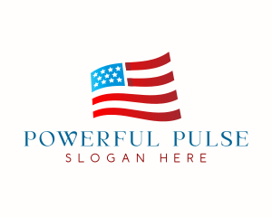 Patriotic American Flag logo