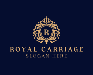 Majestic Royal Crown Shield logo design