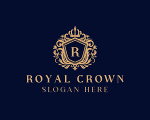 Majestic Royal Crown Shield logo design