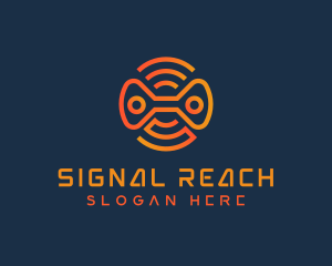 Modern Gaming Wifi Signal logo design