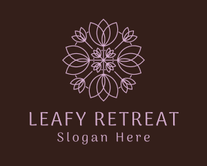 Floral Leaf Spa logo design