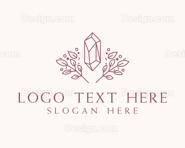 Elegant Crystal Leaf Logo