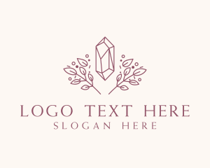 Elegant Crystal Leaf logo