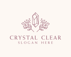 Elegant Crystal Leaf logo design