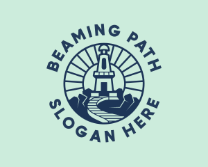 Nostalgic Lighthouse Pathway logo design