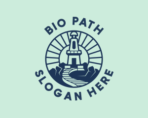 Nostalgic Lighthouse Pathway logo design