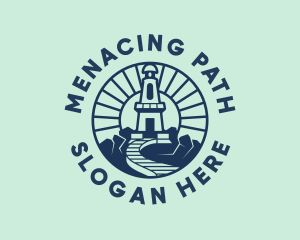 Nostalgic Lighthouse Pathway logo design