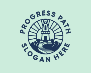 Nostalgic Lighthouse Pathway logo design