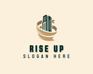 High Rise Building Realty logo design