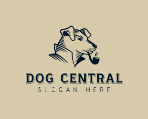 Smoking Dog Investigator logo design