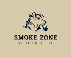 Smoking Dog Investigator logo design