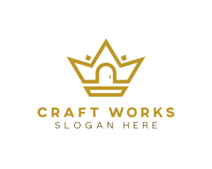 Gold House Crown logo design