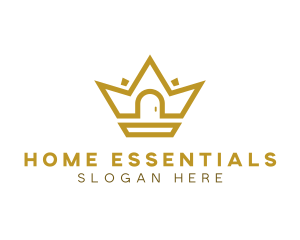 Gold House Crown logo design