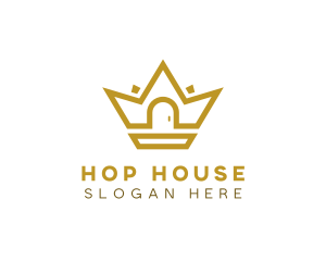 Gold House Crown logo design