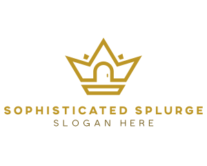 Gold House Crown logo design