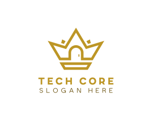 Gold House Crown logo design