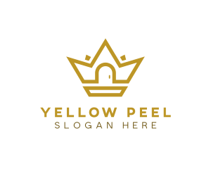 Gold House Crown logo design