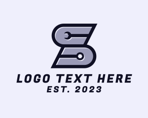 Wrench Tool Letter S logo