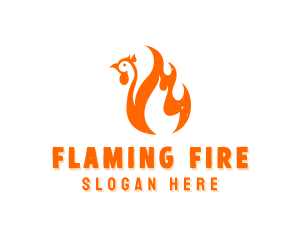 BBQ Chicken Flame logo design