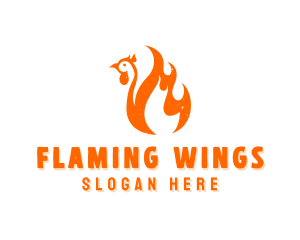 BBQ Chicken Flame logo design