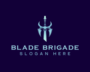 Blade Sword Weapon logo design