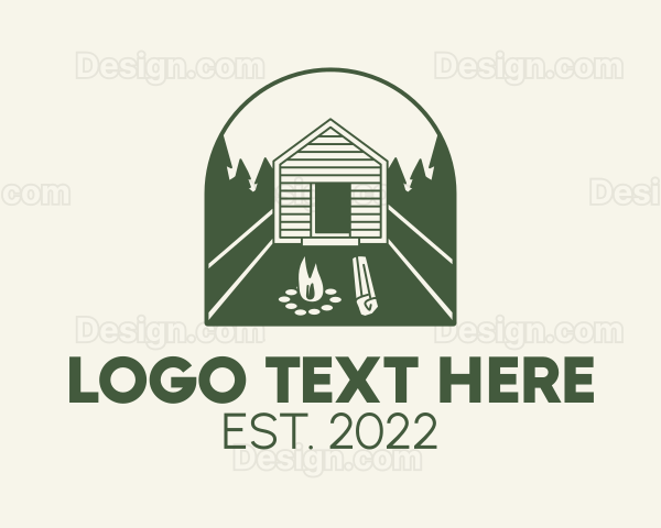 Campfire Log Cabin Logo