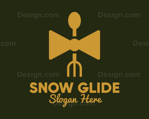 Gold Bow Tie Restaurant Logo