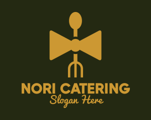 Gold Bow Tie Restaurant   logo design