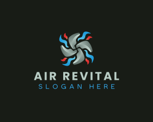 Fan Propeller Air Conditioning logo design