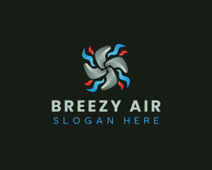 Fan Propeller Air Conditioning logo design