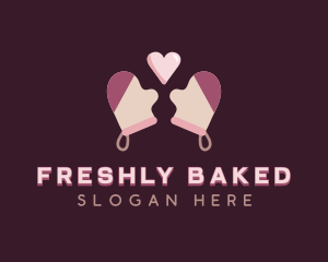 Baking Gloves Heart logo design