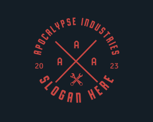 Industrial Handyman Wrench logo design