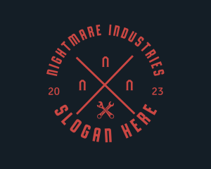 Industrial Handyman Wrench logo design