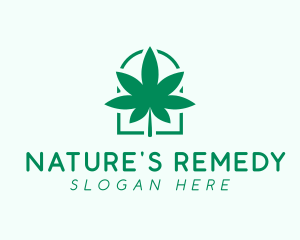 Organic Cannabis Leaf logo design