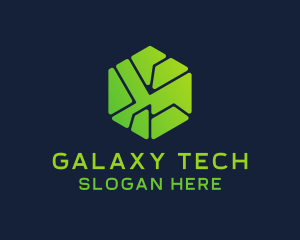 Geometric Tech Hexagon logo